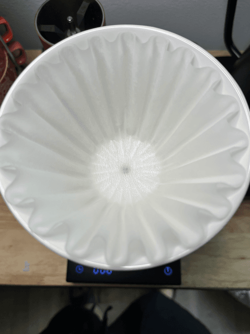 Wet filter paper